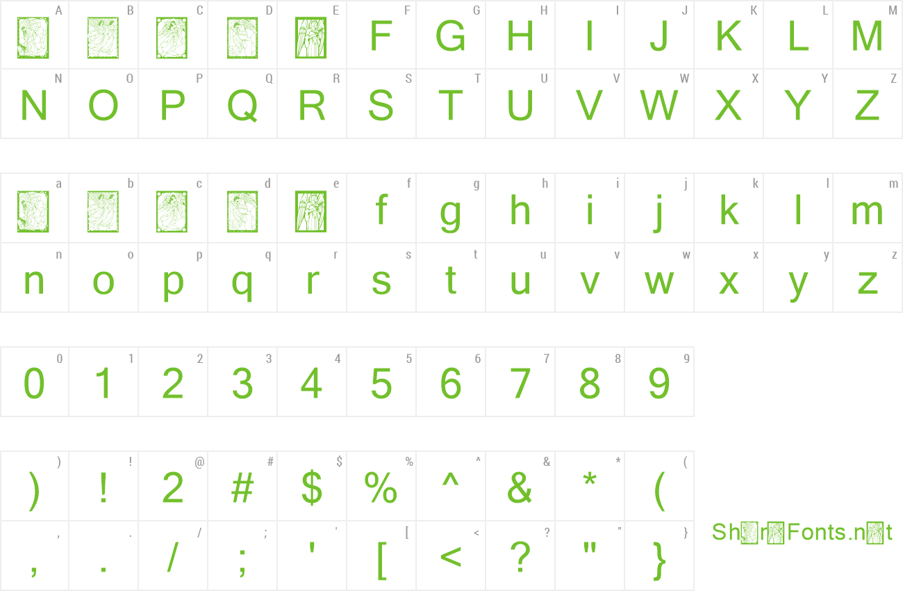 Font KR Fantastic Angels preview